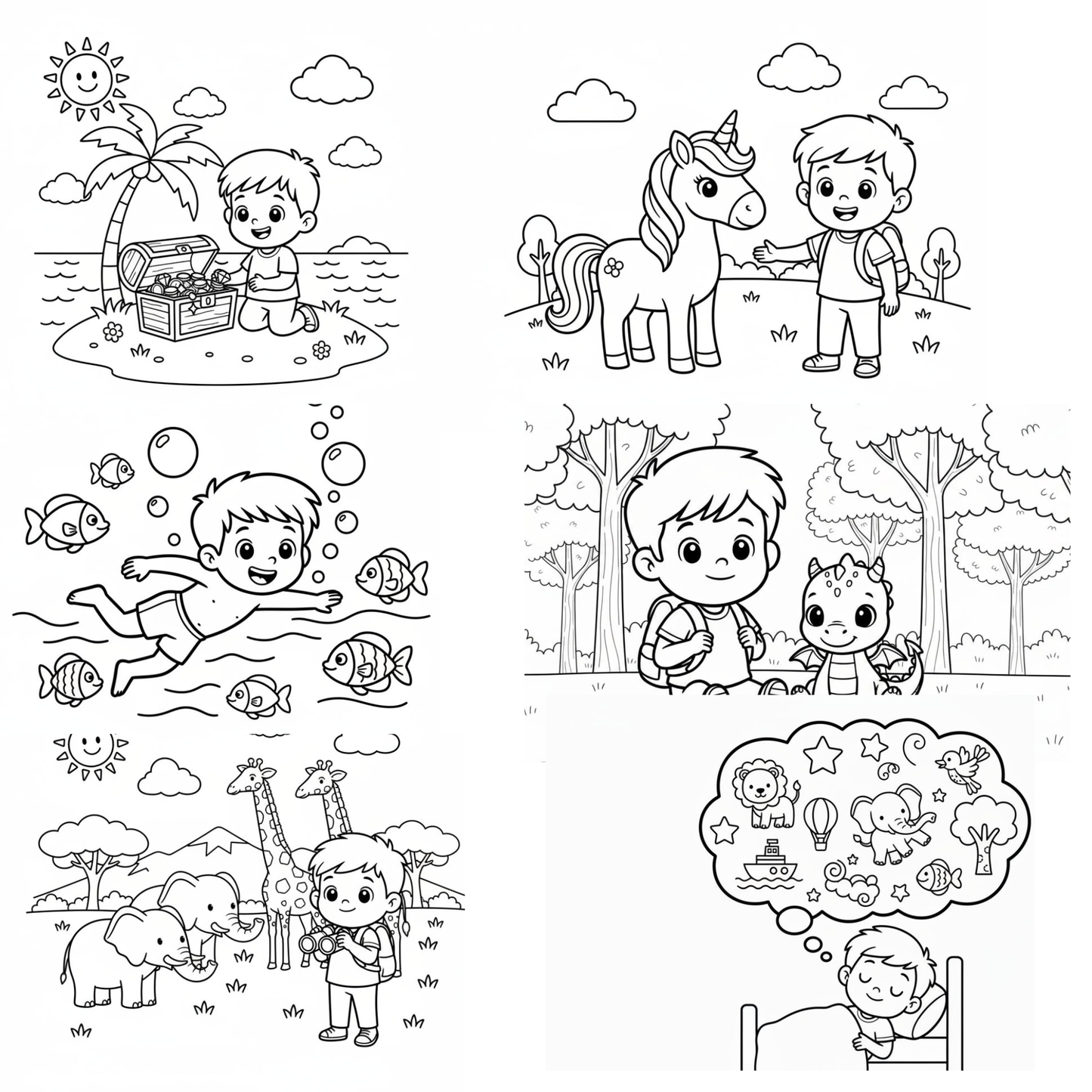 Personalized Kids Coloring Book –  Personalized Coloring Book for older and younger kids - Custom Name Adventure (40 Pages)